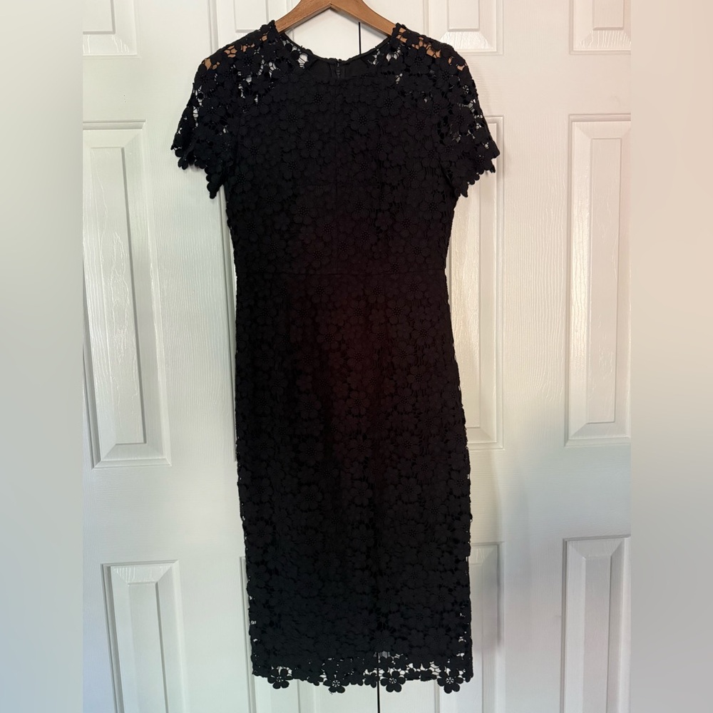 Shoshanna Black Lace Midi Dress